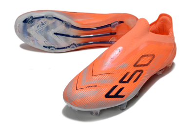 Unisex Adidas F50 Elite Laceless FG Football Boots - Red/Black/Silver