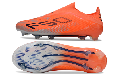 Unisex Adidas F50 Elite Laceless FG Football Boots - Red/Black/Silver