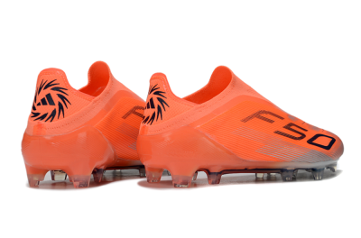 Unisex Adidas F50 Elite Laceless FG Football Boots - Red/Black/Silver