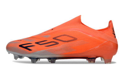 Unisex Adidas F50 Elite Laceless FG Football Boots - Red/Black/Silver