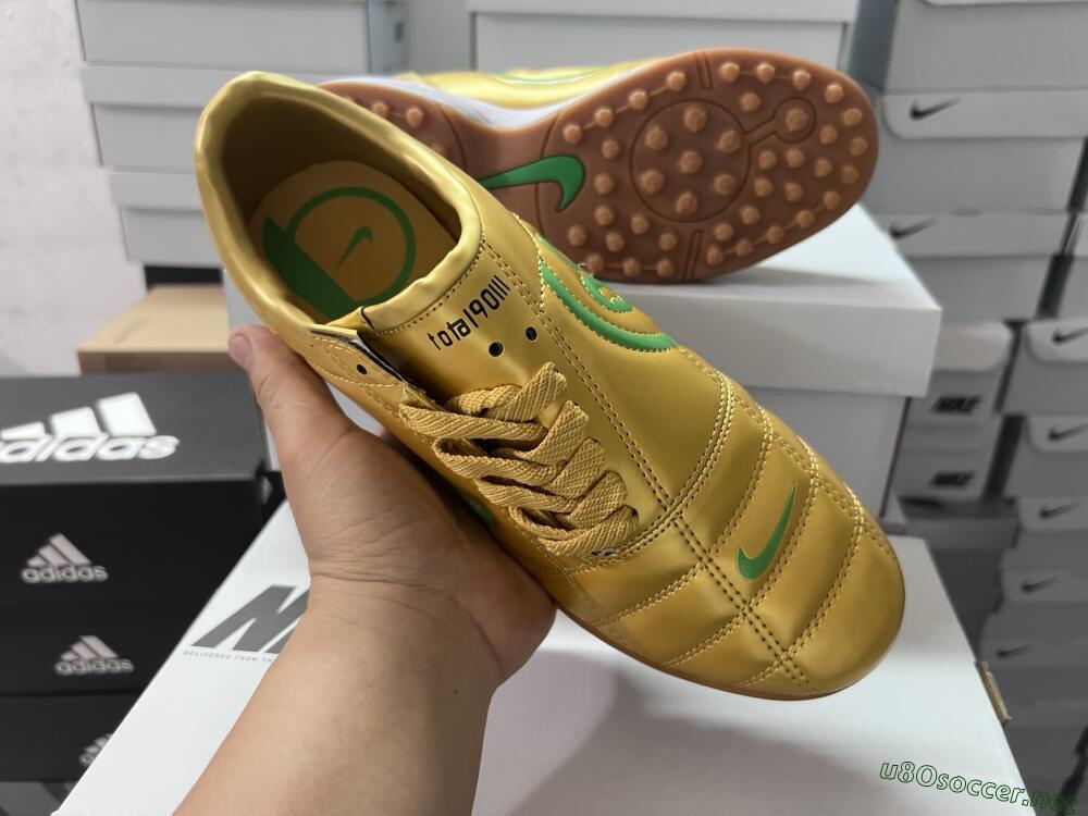 Unisex Nike Total 90 II TF Football Shoes - Gold/Yellow/White