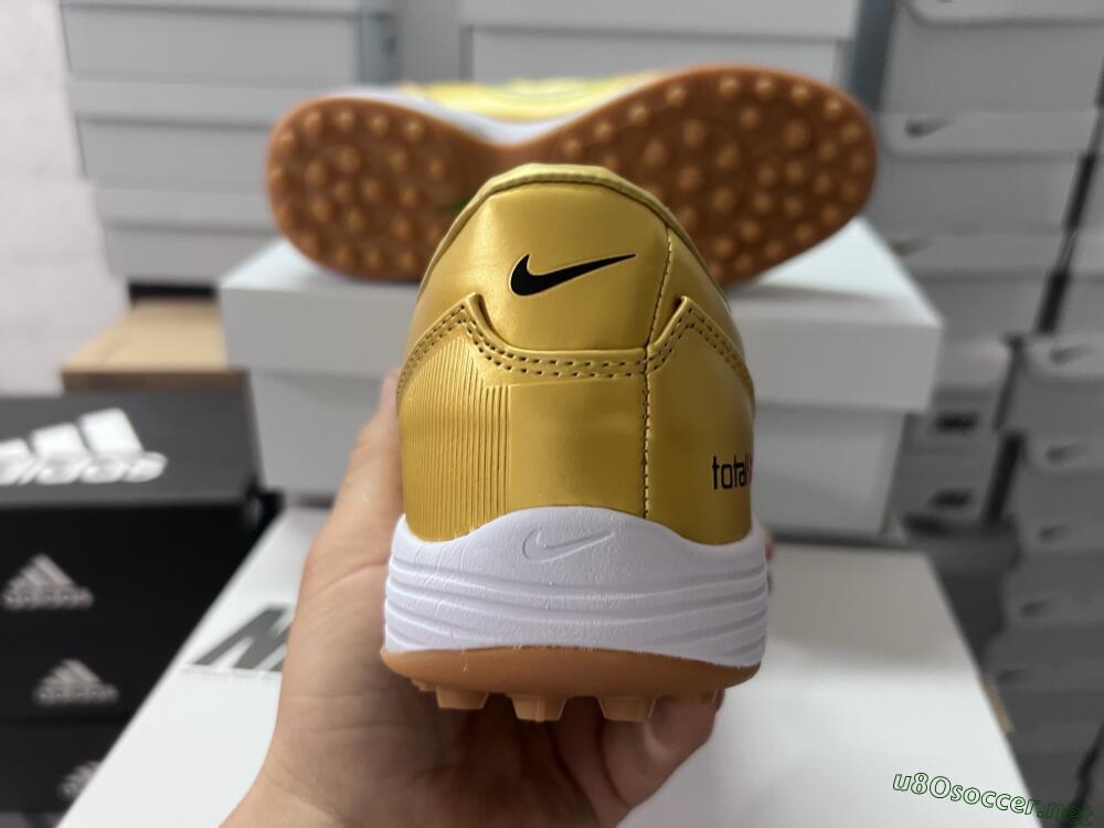 Unisex Nike Total 90 II TF Football Shoes - Gold/Yellow/White