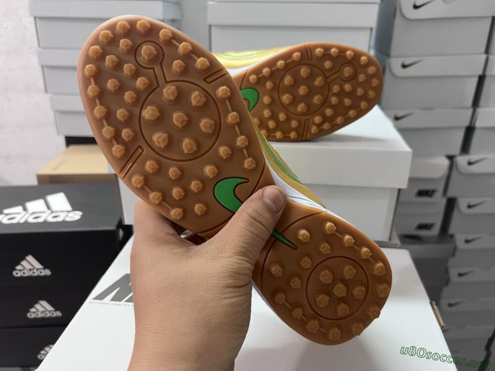 Unisex Nike Total 90 II TF Football Shoes - Gold/Yellow/White
