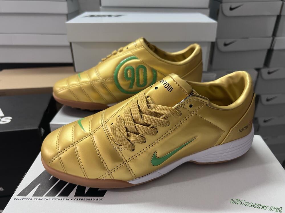 Unisex Nike Total 90 II TF Football Shoes - Gold/Yellow/White