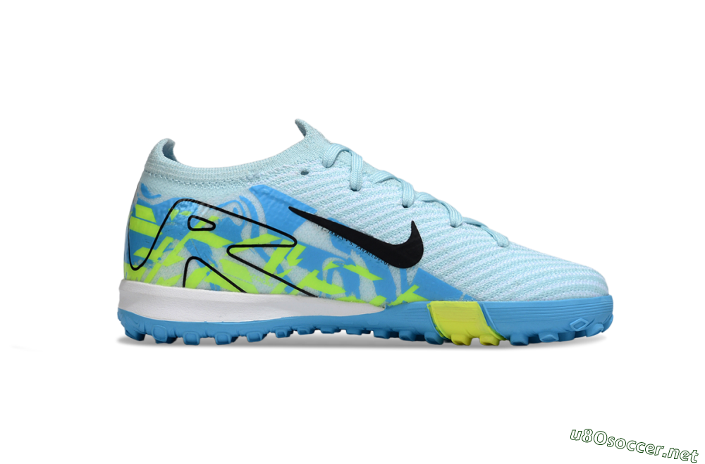 Kids Nike Air Zoom Mercurial Vapor 16 Elite TF Football Shoes - Blue/Black/Yellow 5