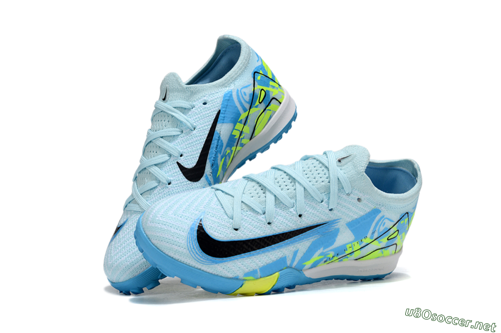 Kids Nike Air Zoom Mercurial Vapor 16 Elite TF Football Shoes - Blue/Black/Yellow 0
