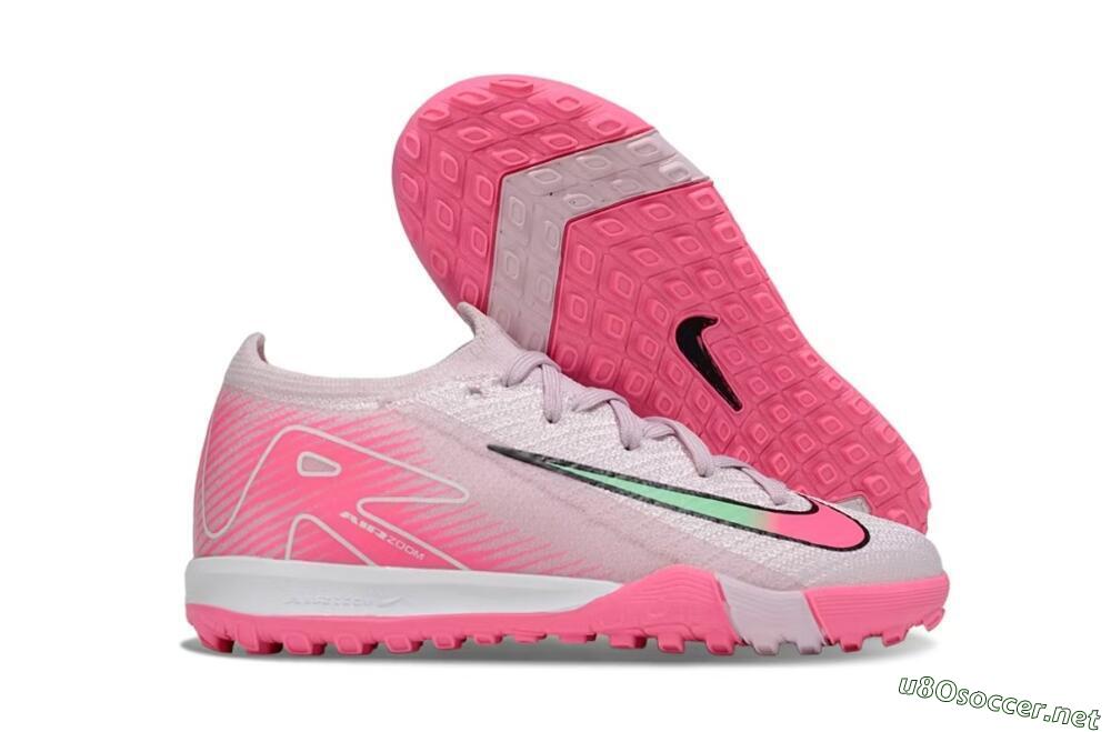 Kids Nike Air Zoom Mercurial Vapor 16 Elite TF Football Shoes - Pink/White/Black 2