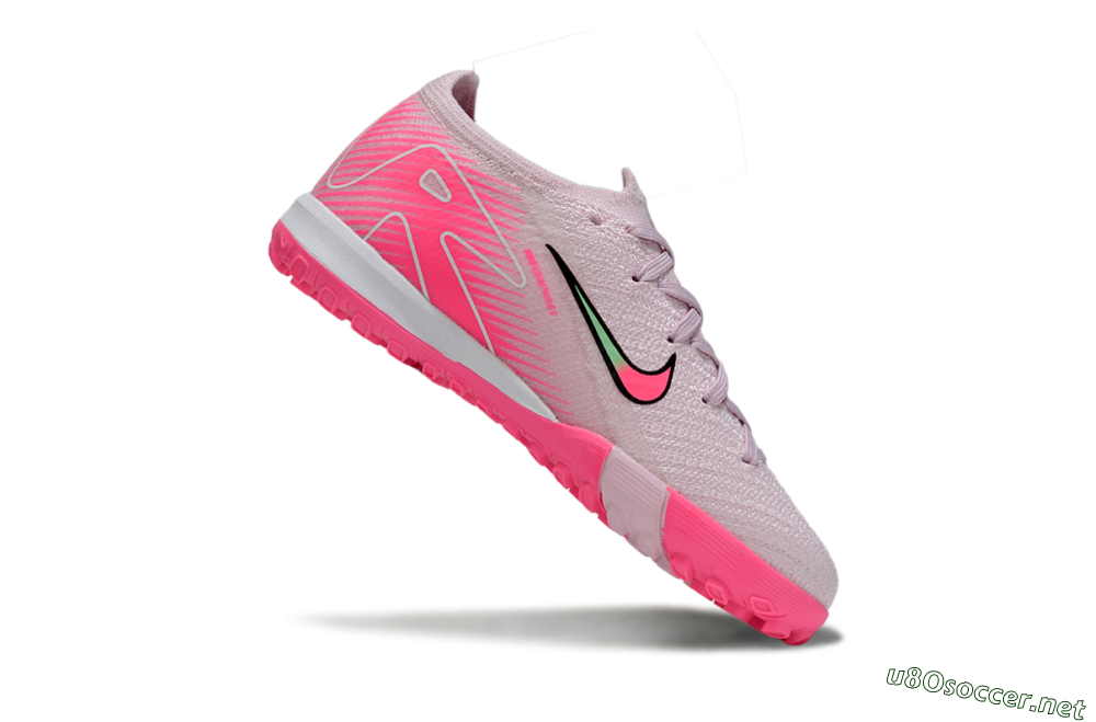 Kids Nike Air Zoom Mercurial Vapor 16 Elite TF Football Shoes - Pink/White/Black 4