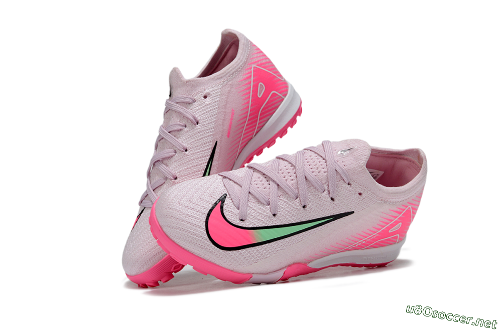 Kids Nike Air Zoom Mercurial Vapor 16 Elite TF Football Shoes - Pink/White/Black 3