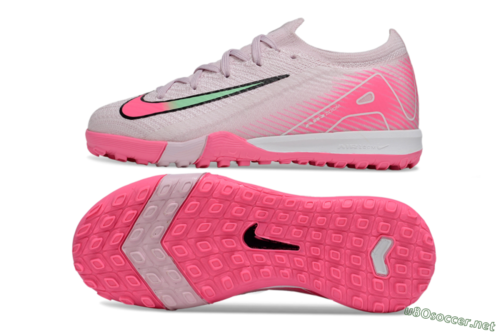 Kids Nike Air Zoom Mercurial Vapor 16 Elite TF Football Shoes - Pink/White/Black 1