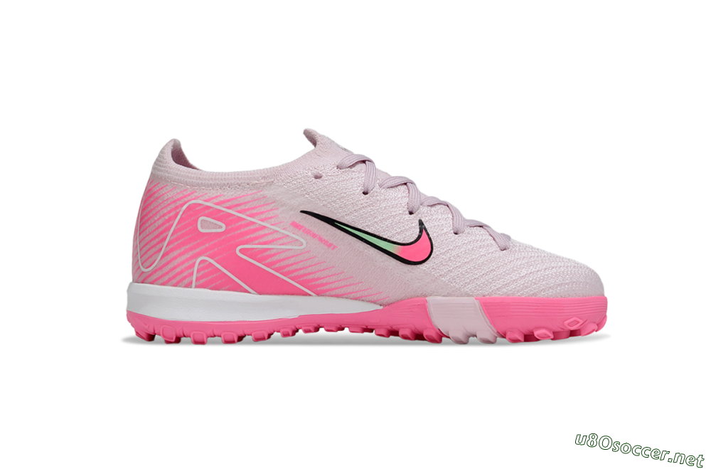 Kids Nike Air Zoom Mercurial Vapor 16 Elite TF Football Shoes - Pink/White/Black 6