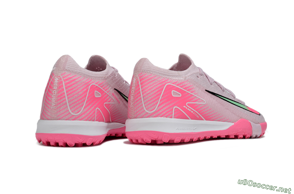 Kids Nike Air Zoom Mercurial Vapor 16 Elite TF Football Shoes - Pink/White/Black 7