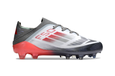 Kids Adidas F50 Elite FG Football Boots - White/Silver/Red