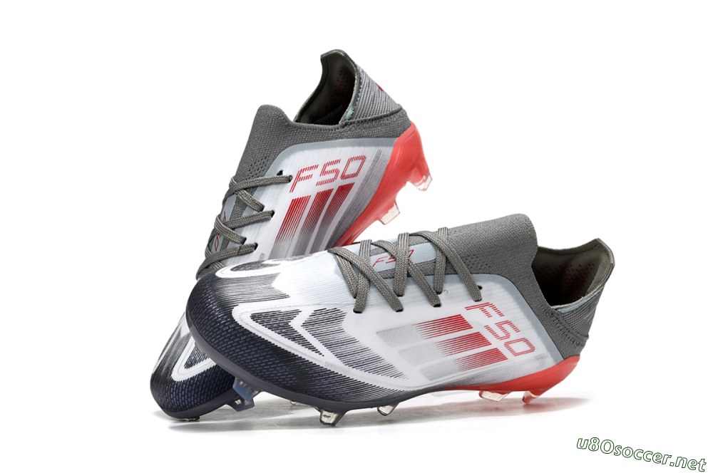 Kids Adidas F50 Elite FG Football Boots - White/Silver/Red 0