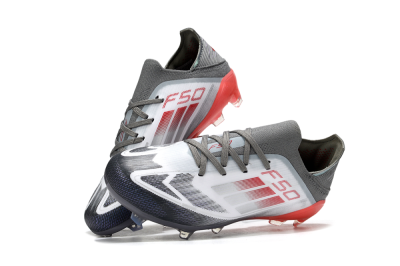 Kids Adidas F50 Elite FG Football Boots - White/Silver/Red