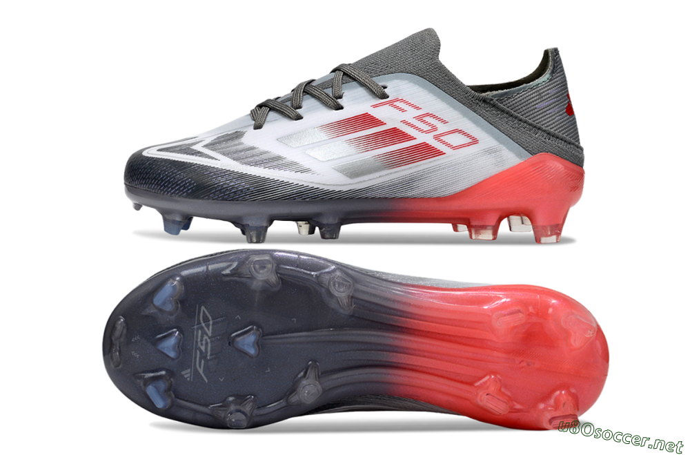 Kids Adidas F50 Elite FG Football Boots - White/Silver/Red 1