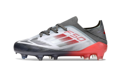 Kids Adidas F50 Elite FG Football Boots - White/Silver/Red