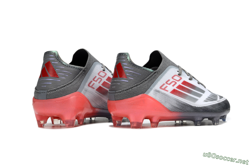 Kids Adidas F50 Elite FG Football Boots - White/Silver/Red 6