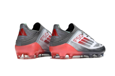 Kids Adidas F50 Elite FG Football Boots - White/Silver/Red