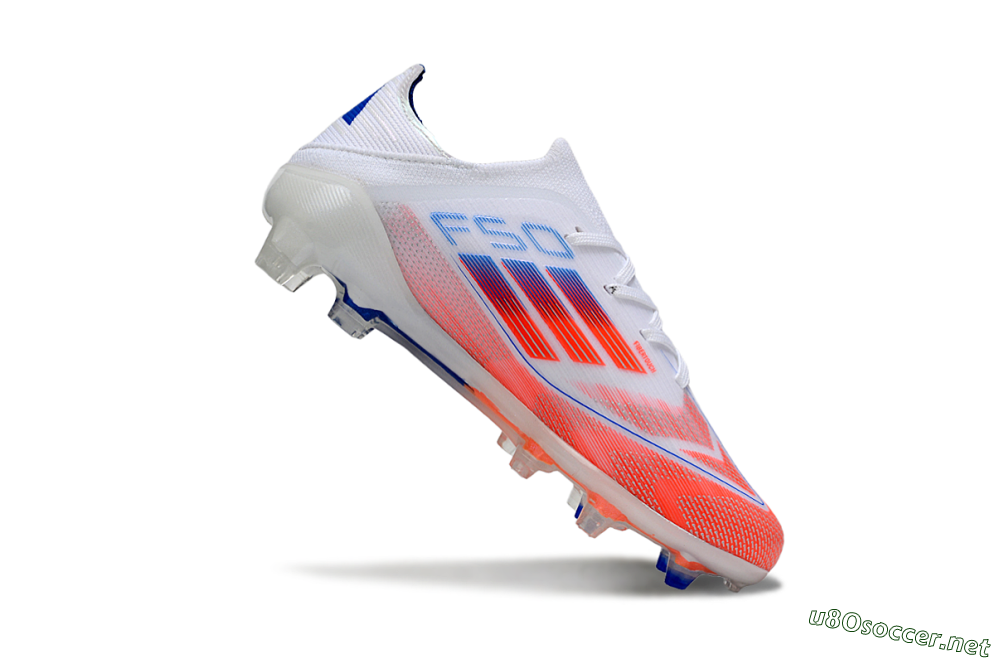 Kids Adidas F50 Elite FG Football Boots - White/Red/Blue 3
