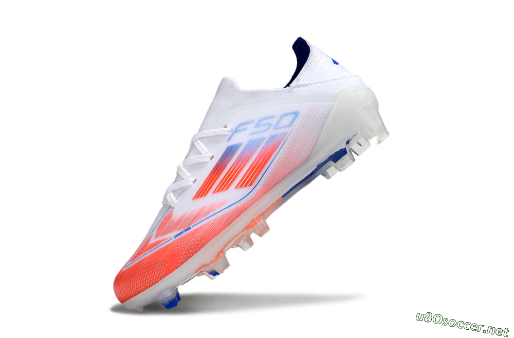 Kids Adidas F50 Elite FG Football Boots - White/Red/Blue 4