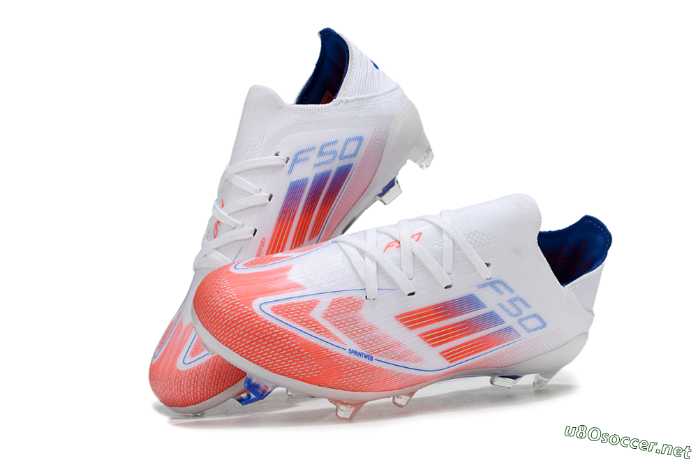 Kids Adidas F50 Elite FG Football Boots - White/Red/Blue 0