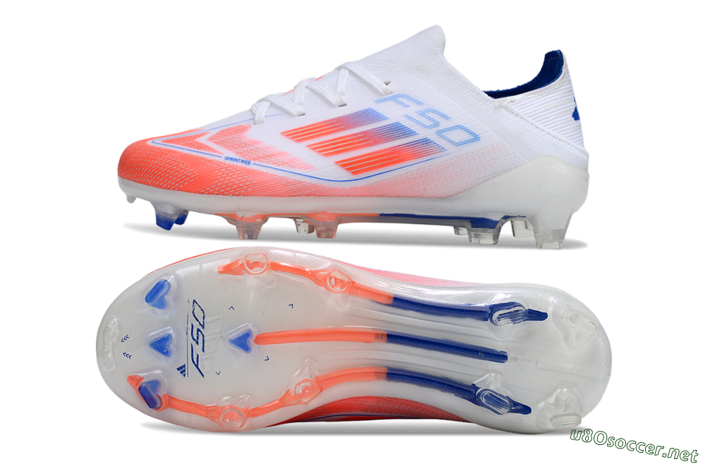 Kids Adidas F50 Elite FG Football Boots - White/Red/Blue 1