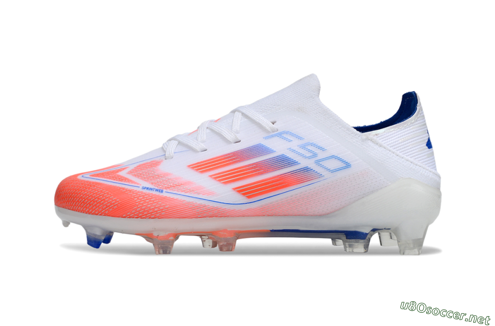Kids Adidas F50 Elite FG Football Boots - White/Red/Blue 2