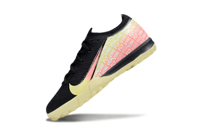 Kids Nike Air Zoom Mercurial Vapor 16 Elite TF Football Shoes - Black/Pink/Yellow