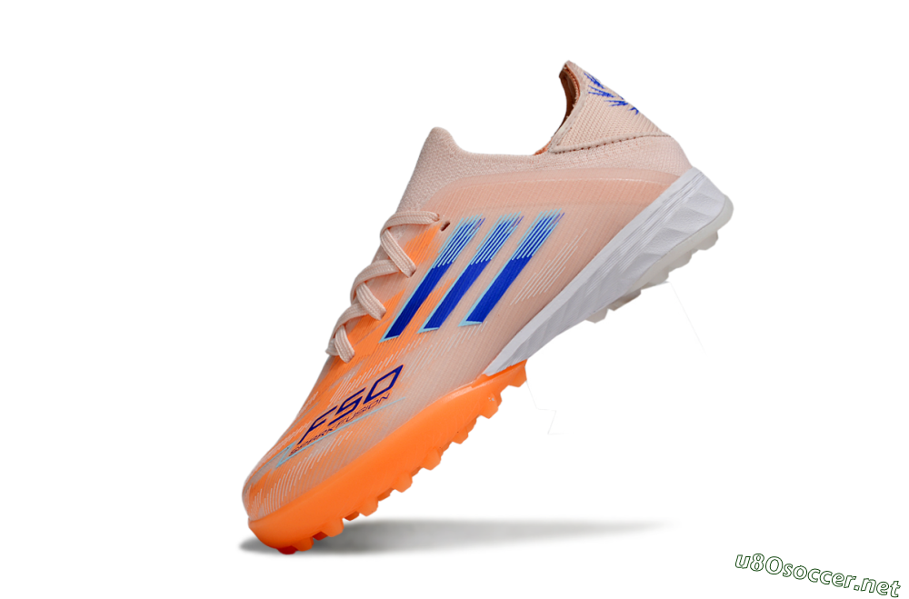 Kids Adidas F50 Elite TF Football Shoes - Pink/Blue/White 4