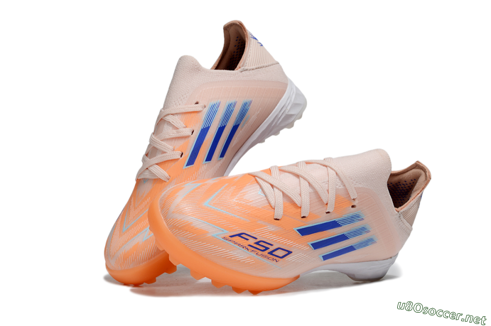 Kids Adidas F50 Elite TF Football Shoes - Pink/Blue/White 0