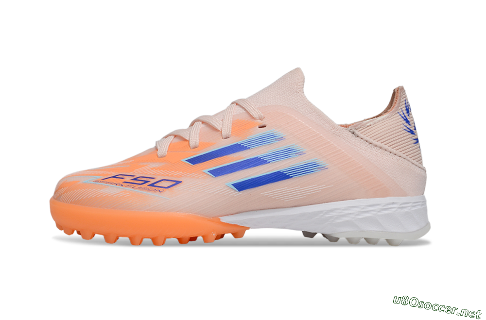 Kids Adidas F50 Elite TF Football Shoes - Pink/Blue/White 2