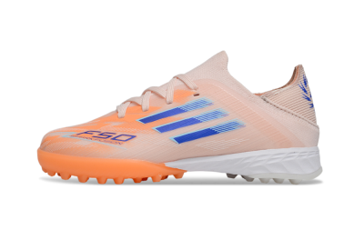 Kids Adidas F50 Elite TF Football Shoes - Pink/Blue/White