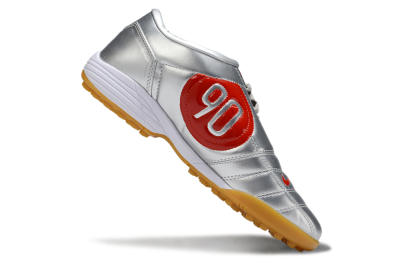 Unisex Nike Total 90 III TF Football Shoes - Silver/Red/White