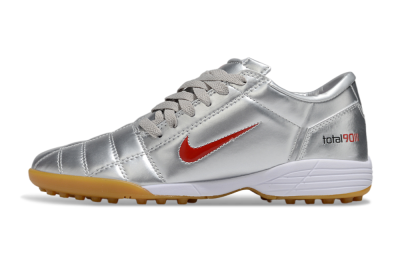 Unisex Nike Total 90 III TF Football Shoes - Silver/Red/White