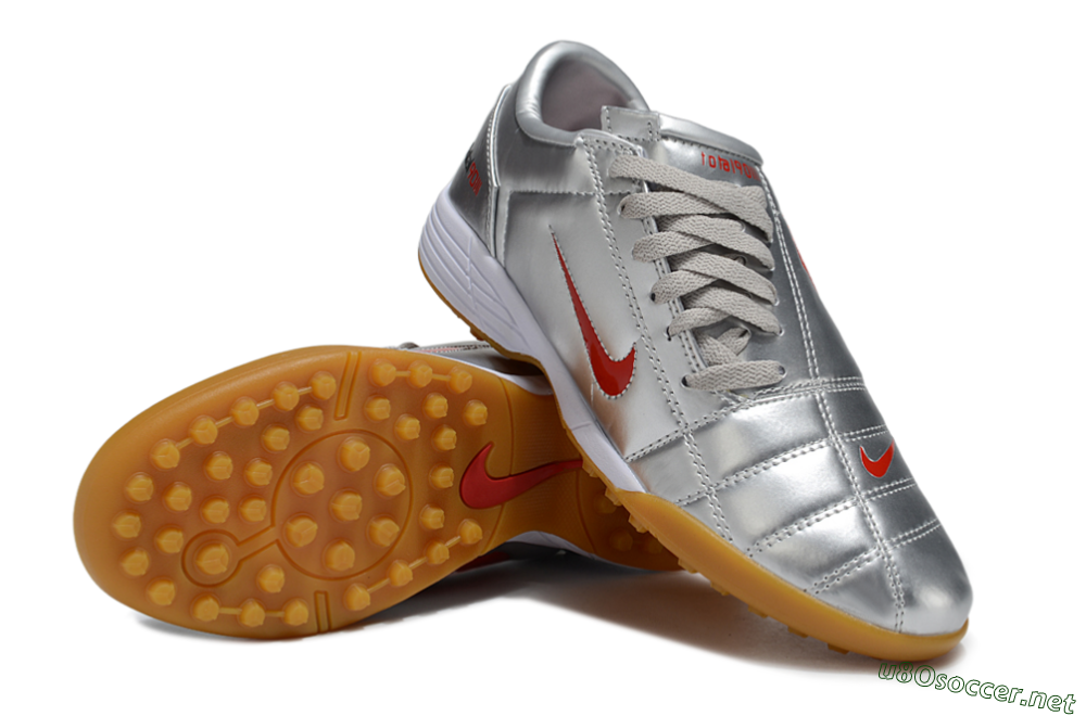 Unisex Nike Total 90 III TF Football Shoes - Silver/Red/White 3