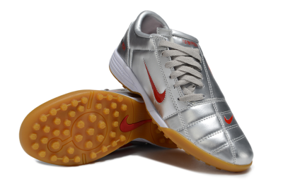 Unisex Nike Total 90 III TF Football Shoes - Silver/Red/White
