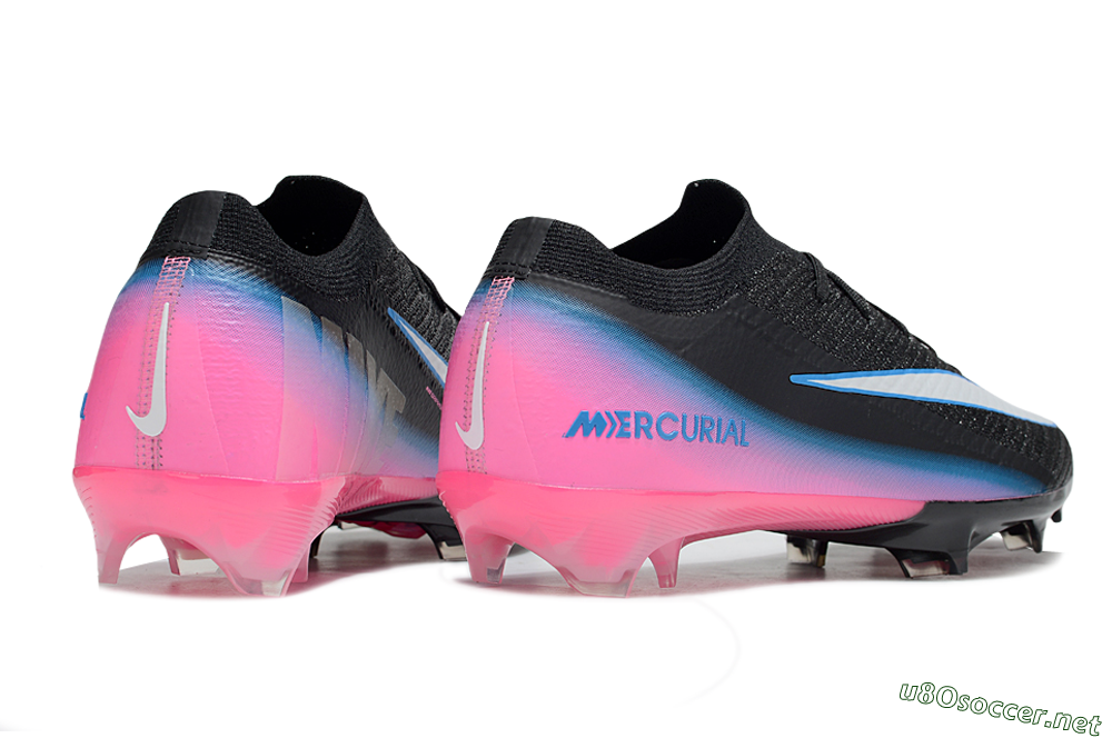 Unisex Nike Air Zoom Mercurial Vapor 16 Elite FG Football Boots - Black/White/Pink 6