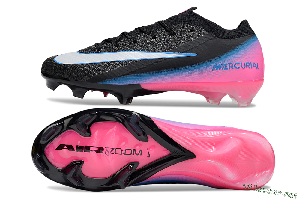 Unisex Nike Air Zoom Mercurial Vapor 16 Elite FG Football Boots - Black/White/Pink 1