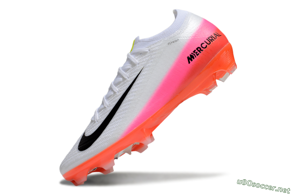 Unisex Nike Air Zoom Mercurial Vapor 16 Elite FG Football Boots - White/Black/Pink 5