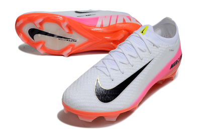 Unisex Nike Air Zoom Mercurial Vapor 16 Elite FG Football Boots - White/Black/Pink