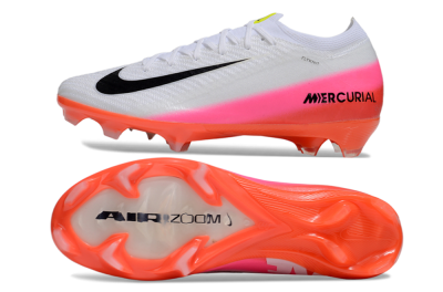 Unisex Nike Air Zoom Mercurial Vapor 16 Elite FG Football Boots - White/Black/Pink
