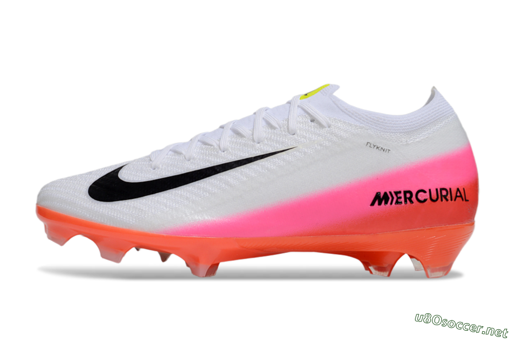 Unisex Nike Air Zoom Mercurial Vapor 16 Elite FG Football Boots - White/Black/Pink 0