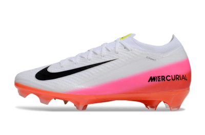Unisex Nike Air Zoom Mercurial Vapor 16 Elite FG Football Boots - White/Black/Pink