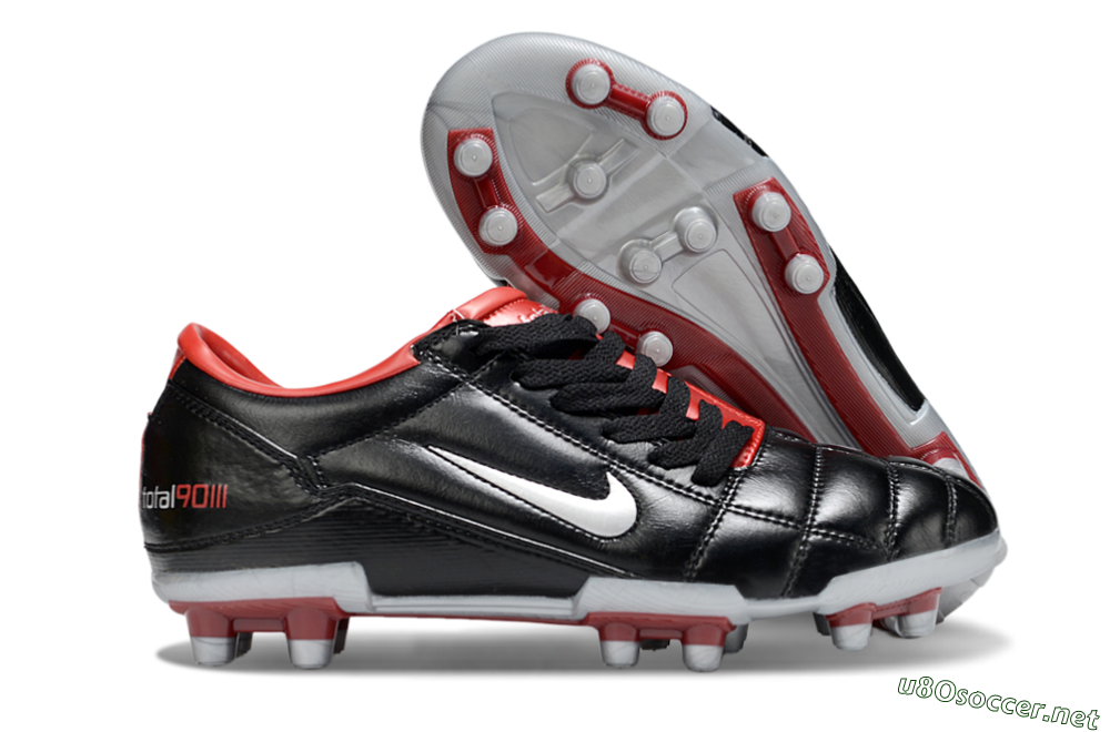 Men's Nike Total 90 III FG Football Boots - Black/Red/White 2
