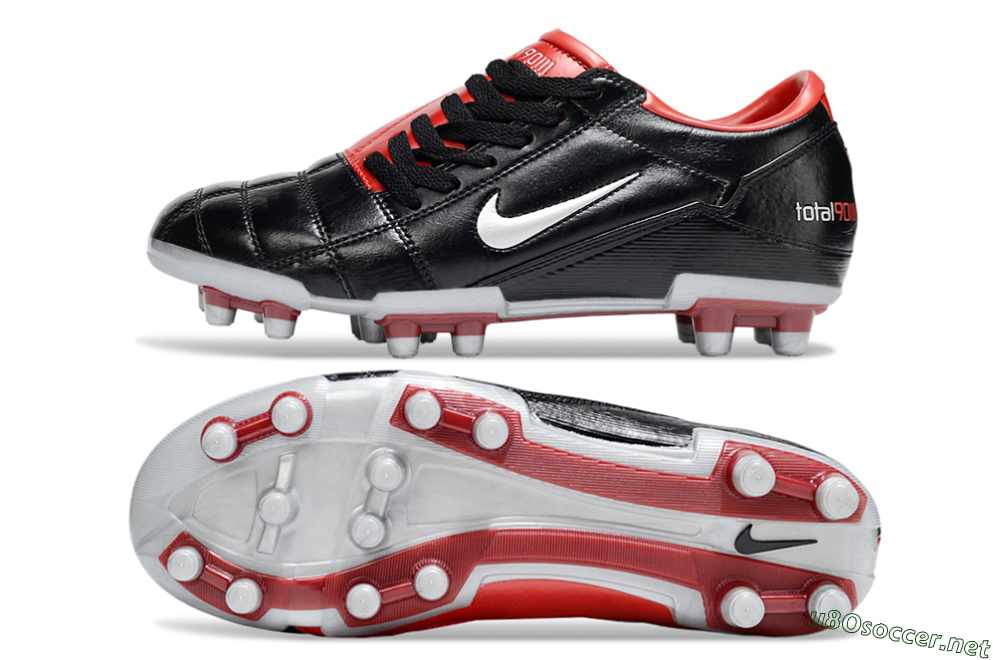 Men's Nike Total 90 III FG Football Boots - Black/Red/White 1