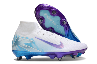 Men's Nike Air Zoom Mercurial Superfly 10 Elite FG Football Boots - White/Purple/Blue