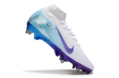Men's Nike Air Zoom Mercurial Superfly 10 Elite FG Football Boots - White/Purple/Blue