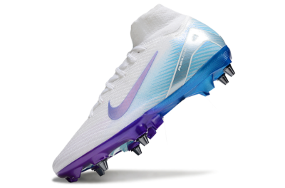 Men's Nike Air Zoom Mercurial Superfly 10 Elite FG Football Boots - White/Purple/Blue