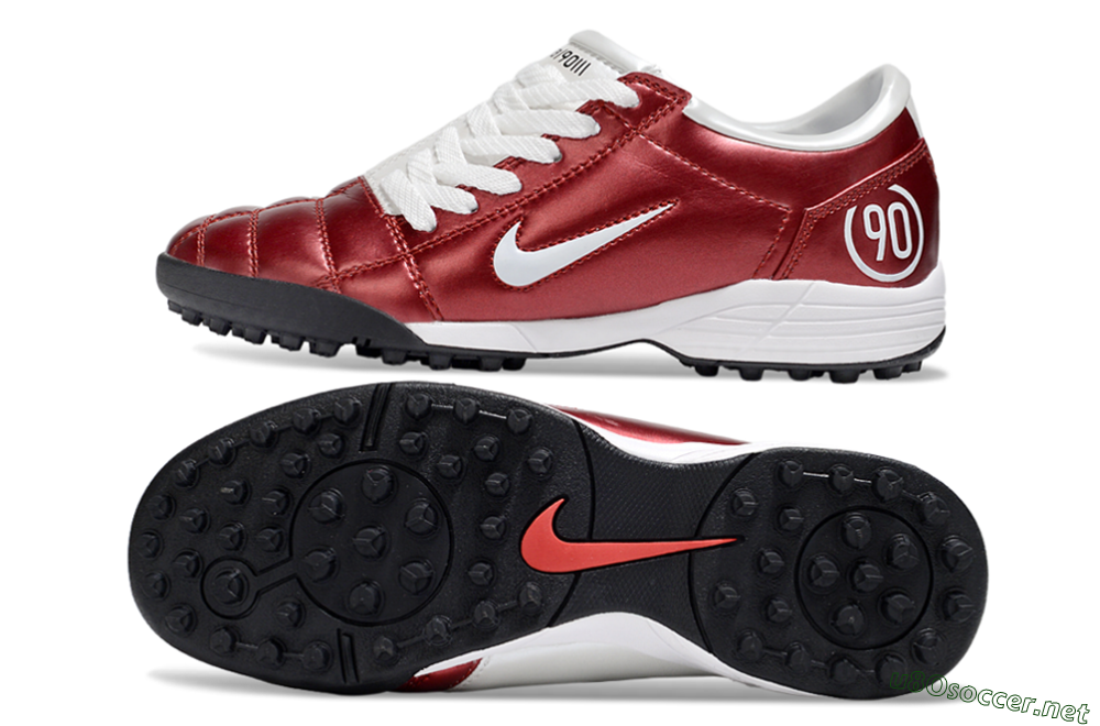 Unisex Nike Total 90 III TF Football Shoes - Red/White/Black 1